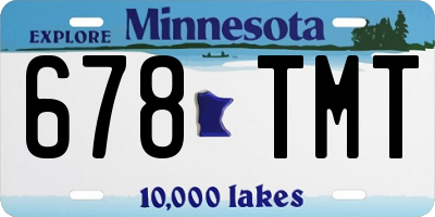 MN license plate 678TMT