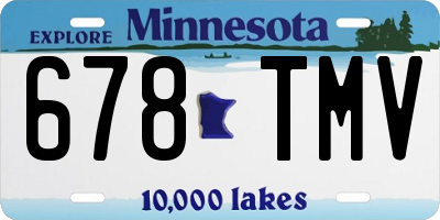 MN license plate 678TMV