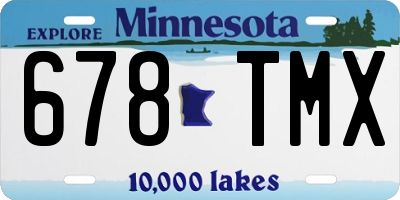 MN license plate 678TMX