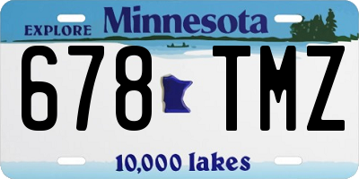 MN license plate 678TMZ