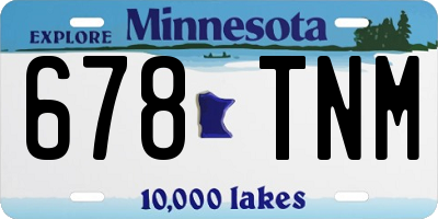 MN license plate 678TNM