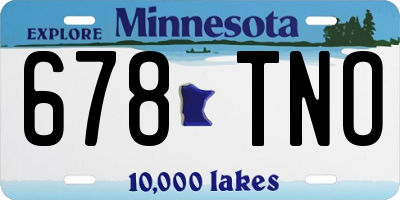 MN license plate 678TNO