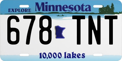 MN license plate 678TNT