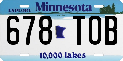 MN license plate 678TOB