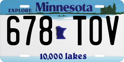 MN license plate 678TOV