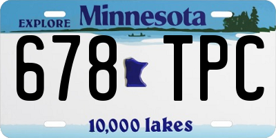 MN license plate 678TPC