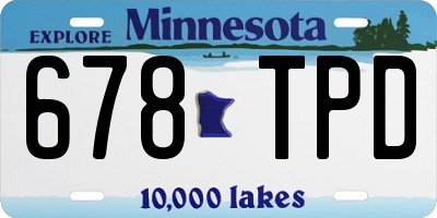 MN license plate 678TPD