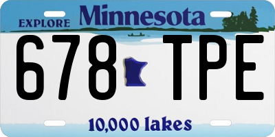 MN license plate 678TPE
