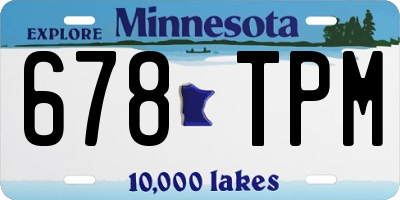 MN license plate 678TPM