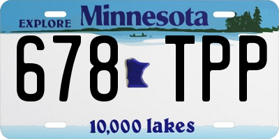 MN license plate 678TPP
