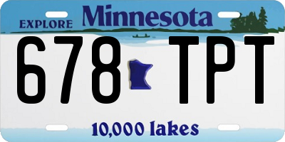 MN license plate 678TPT