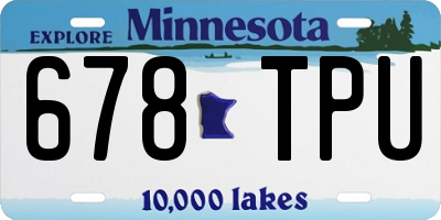 MN license plate 678TPU