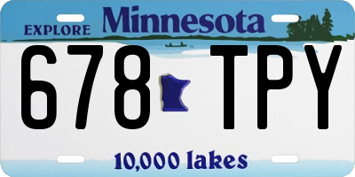 MN license plate 678TPY