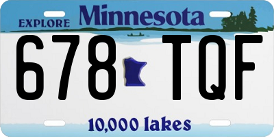 MN license plate 678TQF