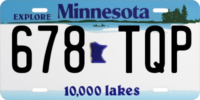 MN license plate 678TQP