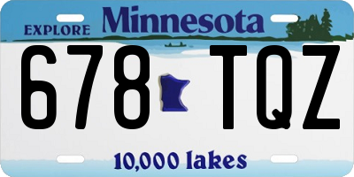 MN license plate 678TQZ