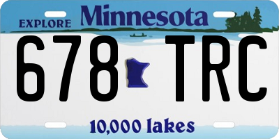 MN license plate 678TRC