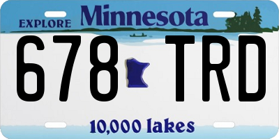 MN license plate 678TRD