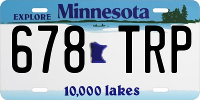 MN license plate 678TRP