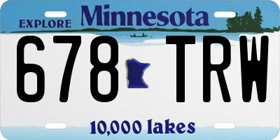 MN license plate 678TRW