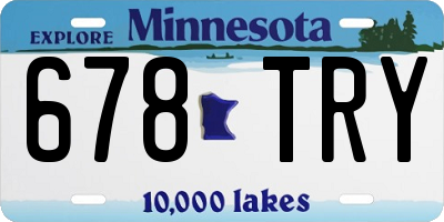MN license plate 678TRY