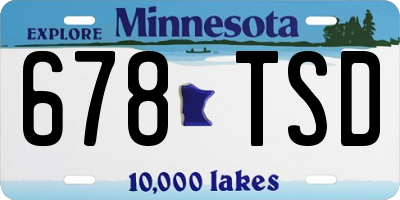 MN license plate 678TSD