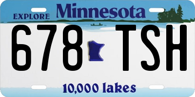 MN license plate 678TSH