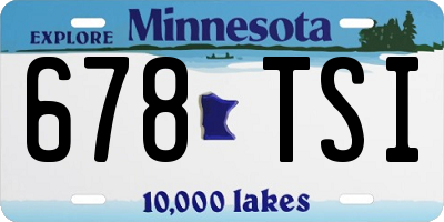 MN license plate 678TSI