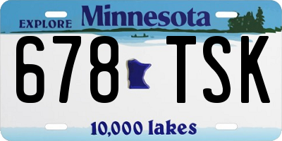 MN license plate 678TSK