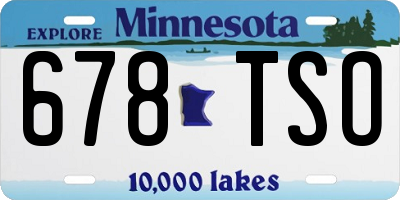 MN license plate 678TSO