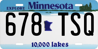 MN license plate 678TSQ