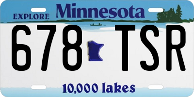 MN license plate 678TSR