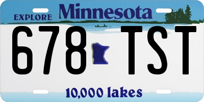MN license plate 678TST