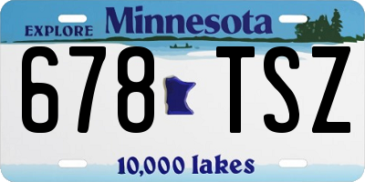 MN license plate 678TSZ
