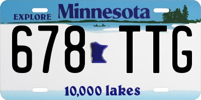 MN license plate 678TTG