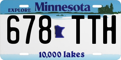 MN license plate 678TTH