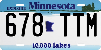 MN license plate 678TTM