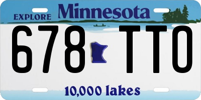 MN license plate 678TTO
