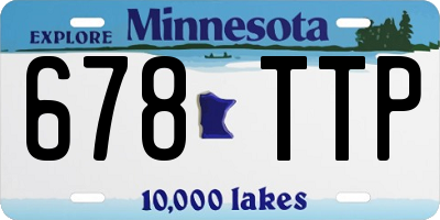 MN license plate 678TTP