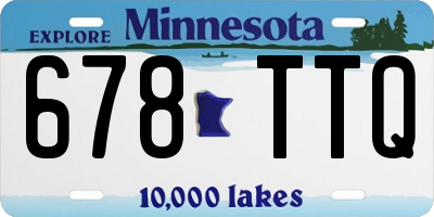 MN license plate 678TTQ