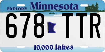 MN license plate 678TTR