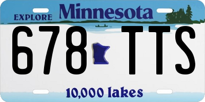 MN license plate 678TTS