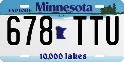 MN license plate 678TTU