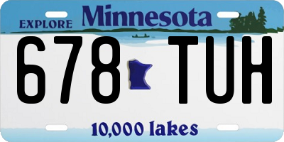 MN license plate 678TUH