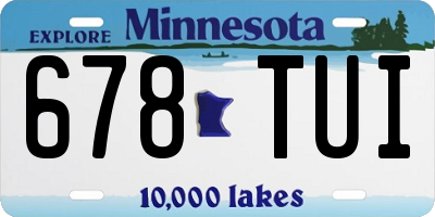 MN license plate 678TUI