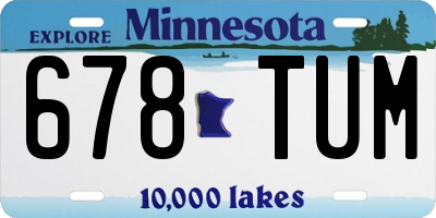 MN license plate 678TUM