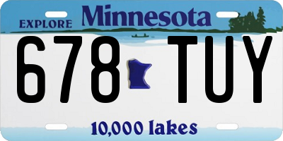 MN license plate 678TUY