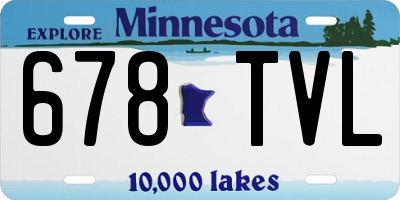 MN license plate 678TVL