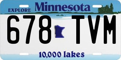 MN license plate 678TVM