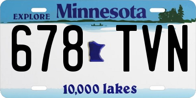 MN license plate 678TVN